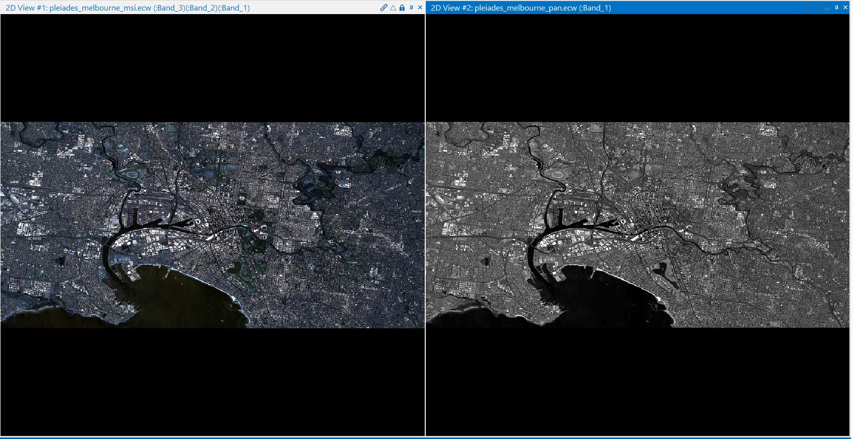 Wide Pleiades multispectral satellite view of greater Melbourne and Port Phillip Bay