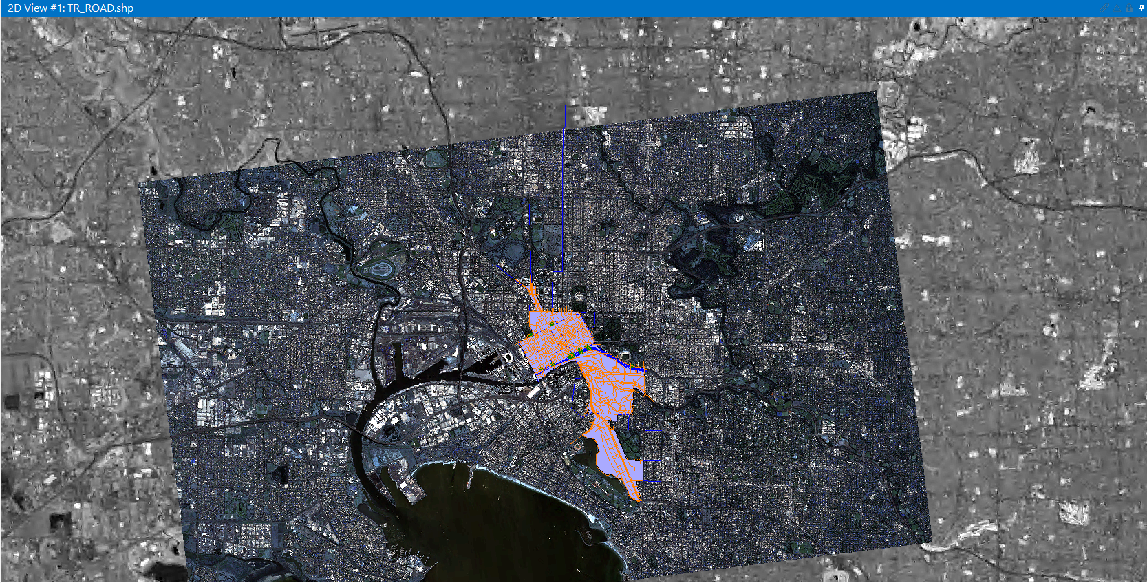 Melbourne — Road Network on Satellite