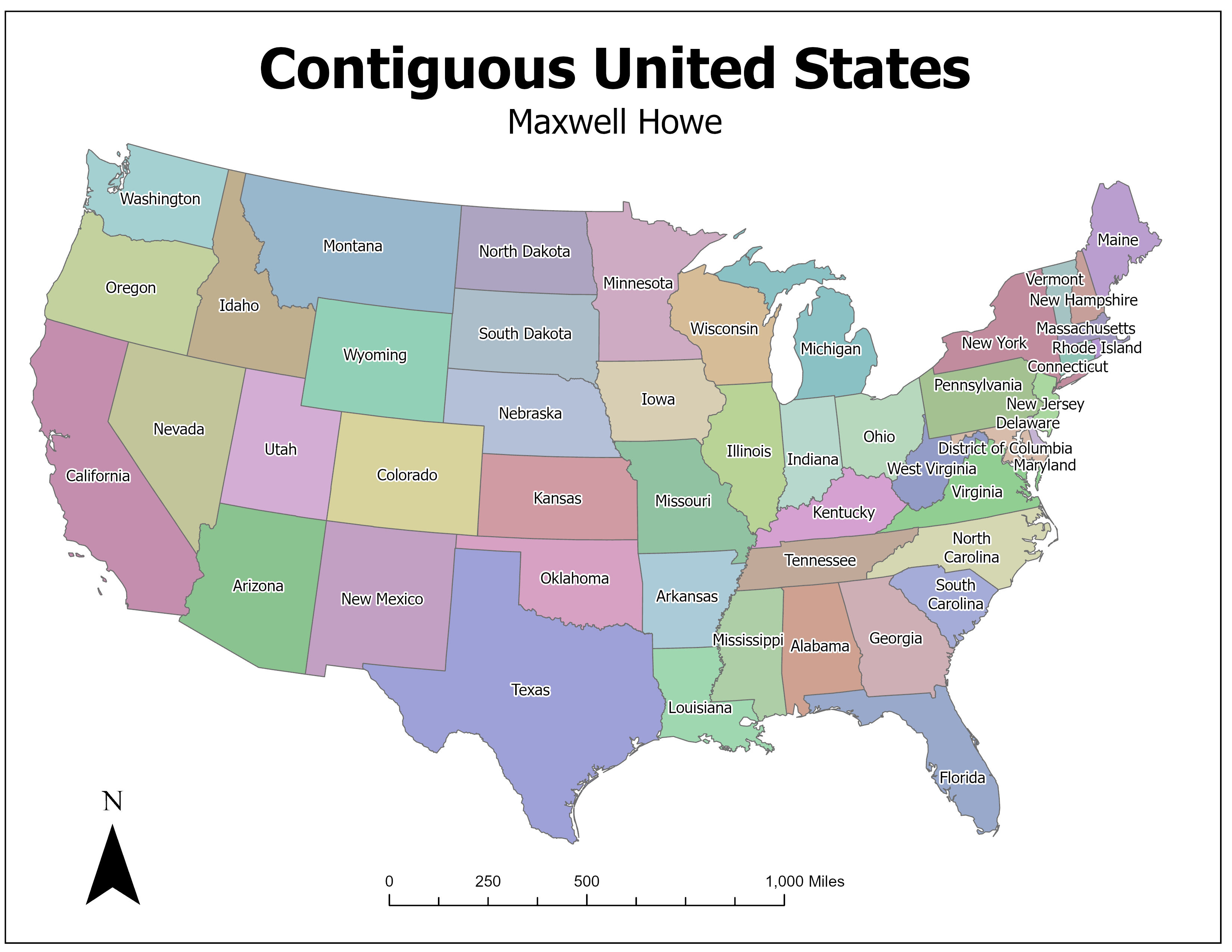 United States states choropleth map