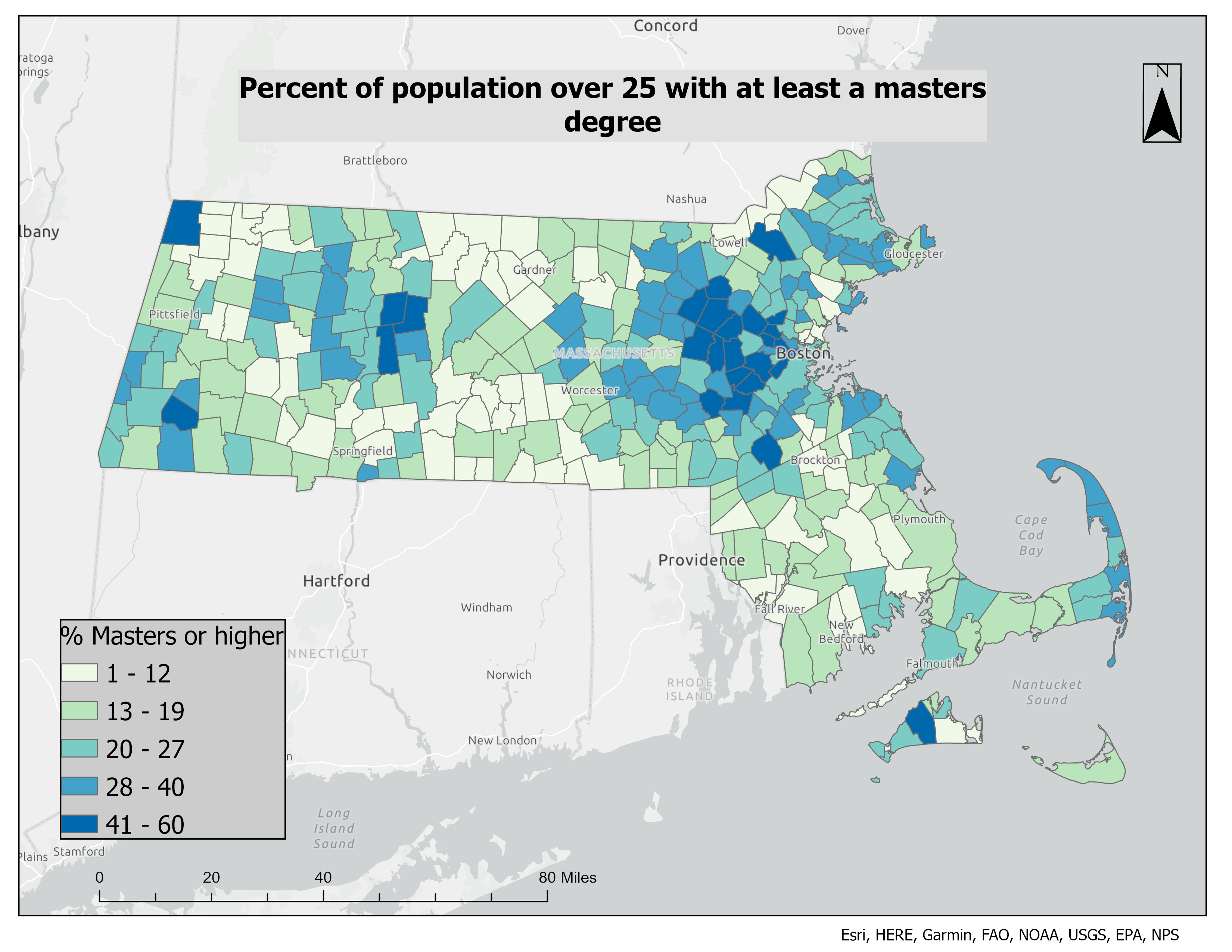 MA: % with a Doctorate-Level Degree