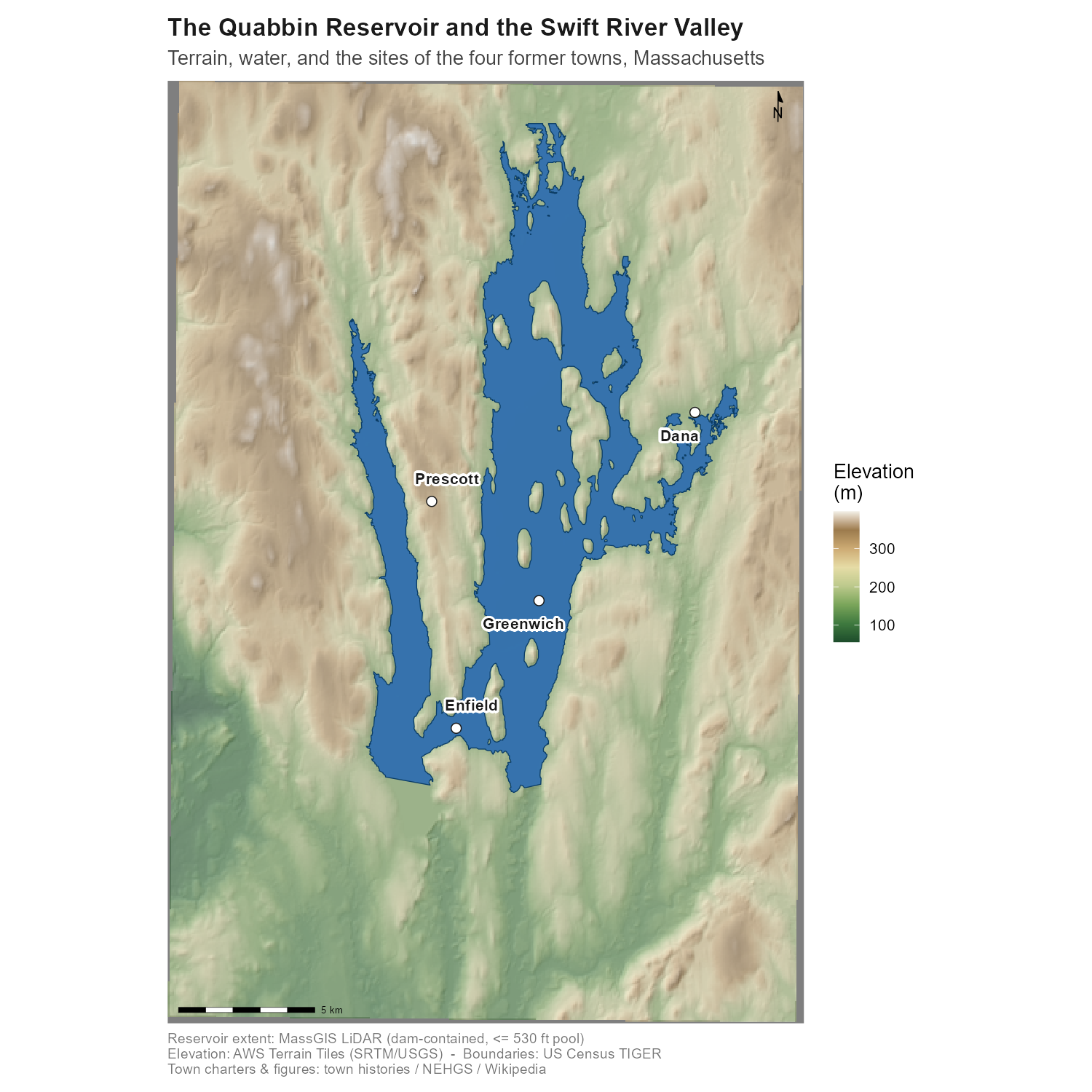 The Quabbin Reservoir and the Lost Towns of the Swift River Valley