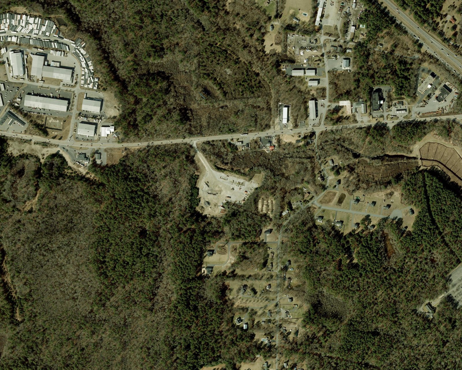 Aerial imagery of the parcel today