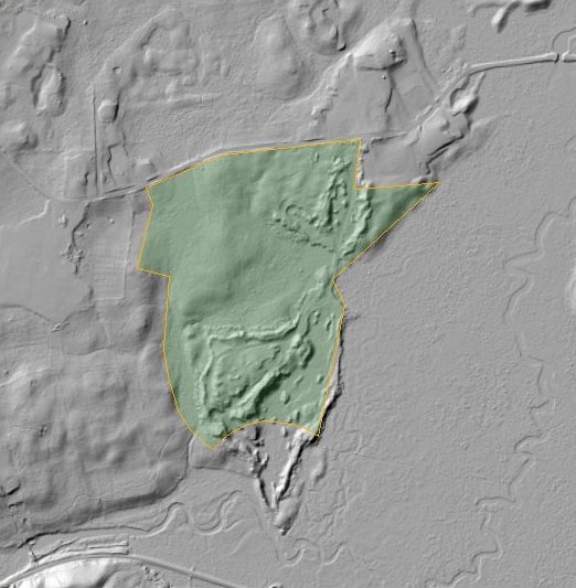 2021 lidar hillshade of High Street, Bellingham