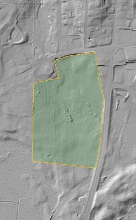 2021 lidar hillshade of Hartford Avenue, Bellingham