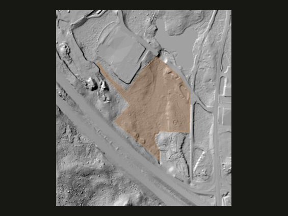 2021 lidar hillshade of 80 Deer Street in Milford
