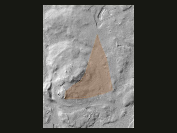 2021 lidar hillshade of the Uncas Pond parcel in Franklin