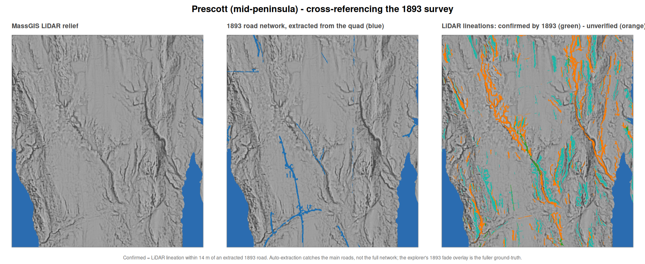 Quabbin: 1893 Roads Cross-Referenced to LiDAR